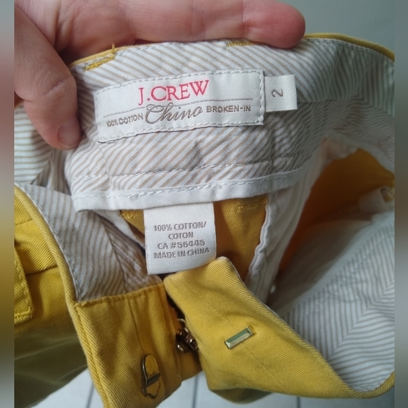 J. Crew Chino Shorts Size 2 Mustard - Picture 3 of 5